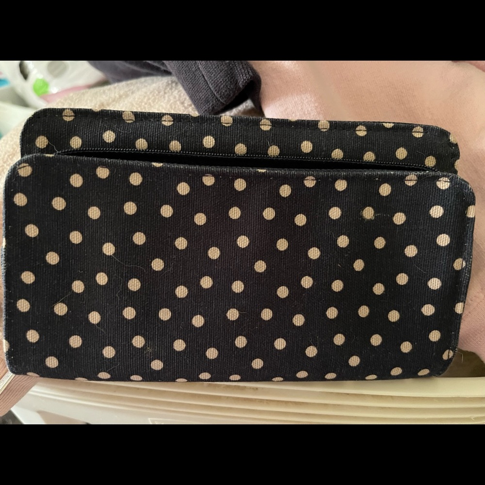 Thirty one Perfect cents wallet Navy with white polka dots